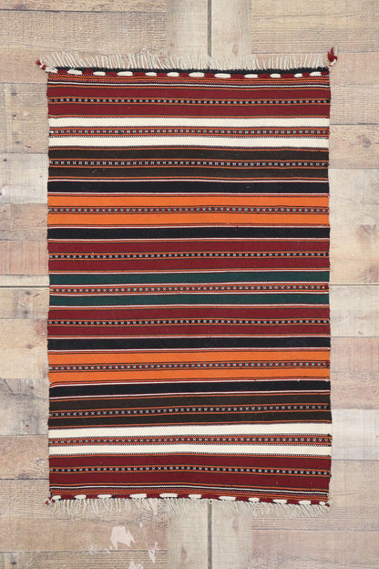 2 x 3 Vintage Persian Shiraz Kilim Rug 77900