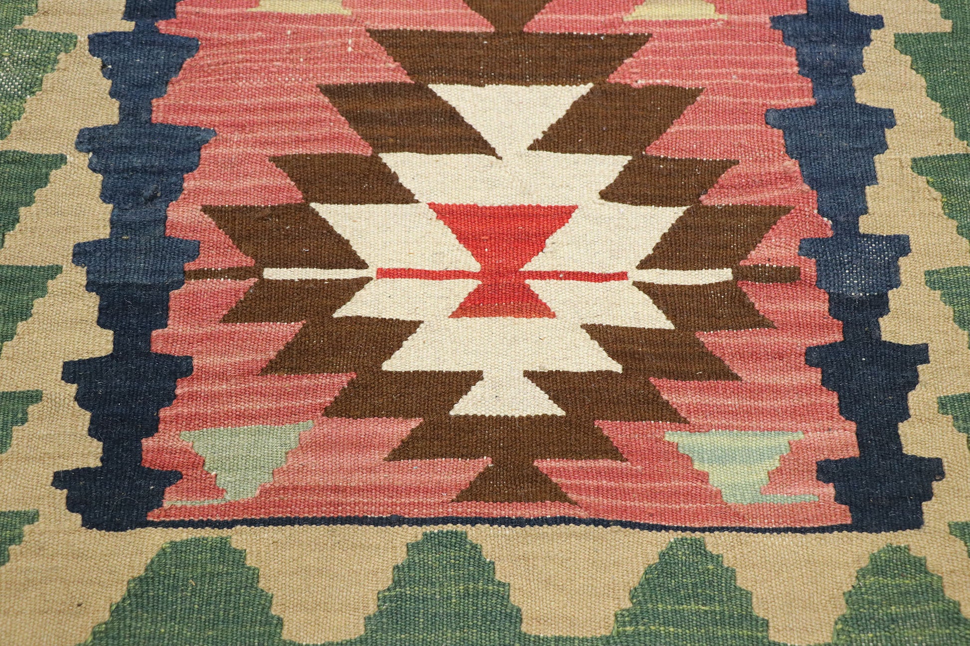2 x 3 Vintage Persian Shiraz Kilim Rug 77902