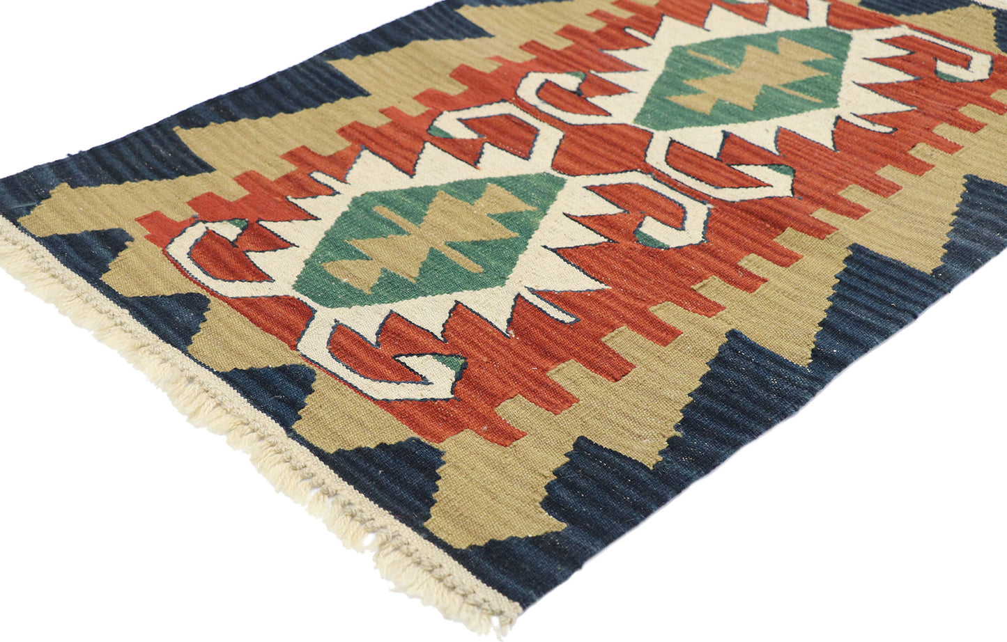 2 x 3 Vintage Persian Shiraz Kilim Rug 77903