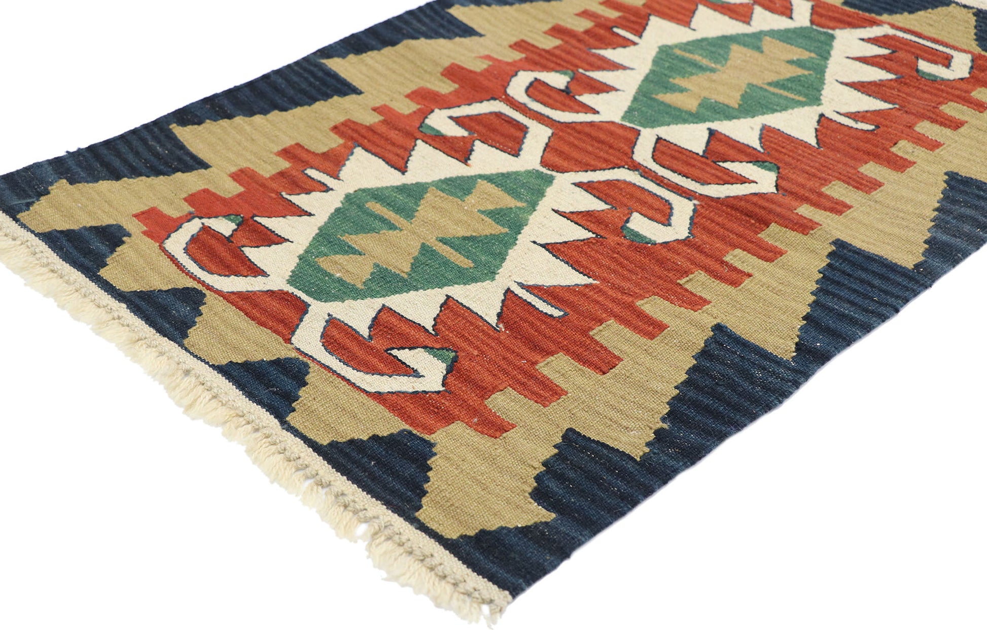 2 x 3 Vintage Persian Shiraz Kilim Rug 77903