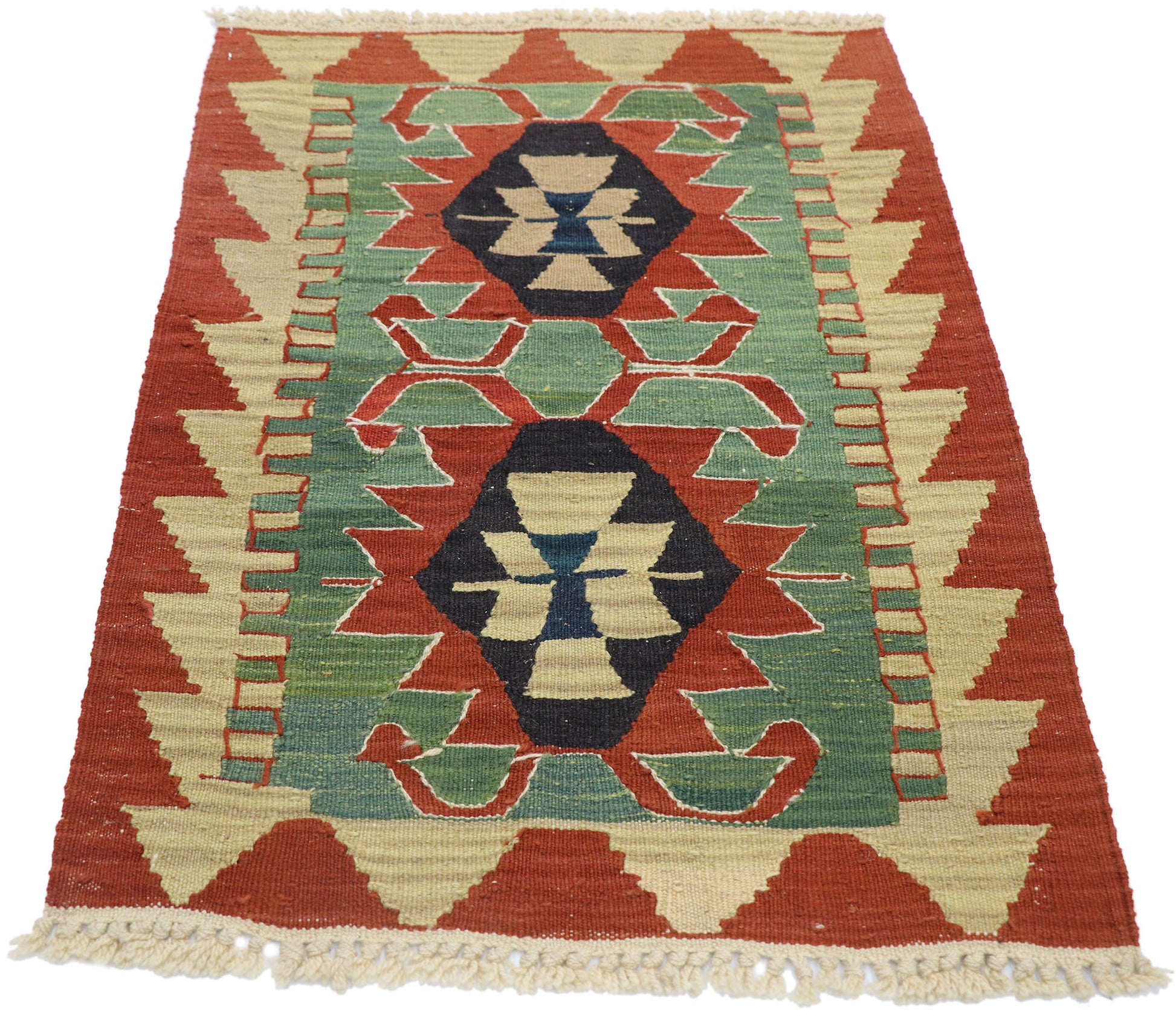 2 x 3 Vintage Persian Shiraz Kilim Rug 77904