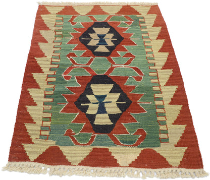 2 x 3 Vintage Persian Shiraz Kilim Rug 77904