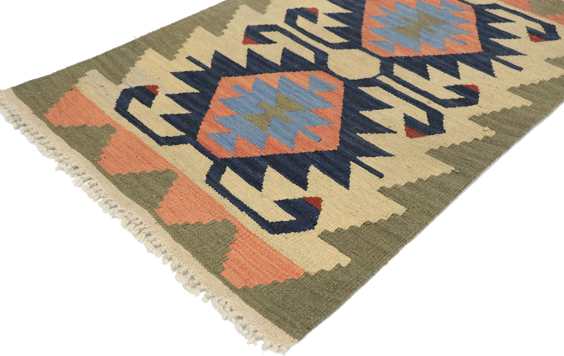 2 x 3 Vintage Persian Shiraz Kilim Rug 77905
