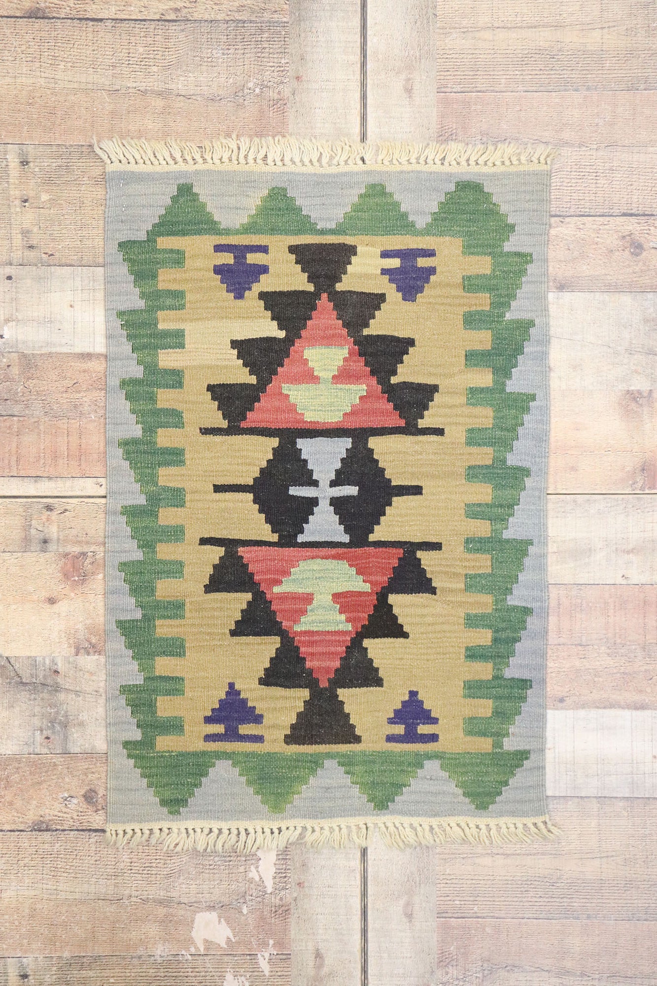 2 x 3 Vintage Persian Shiraz Kilim Rug 77906
