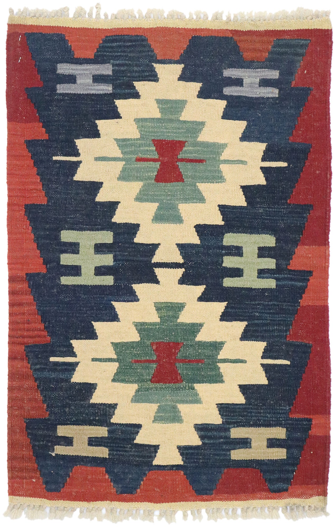 2 x 3 Vintage Persian Shiraz Kilim Rug 77911