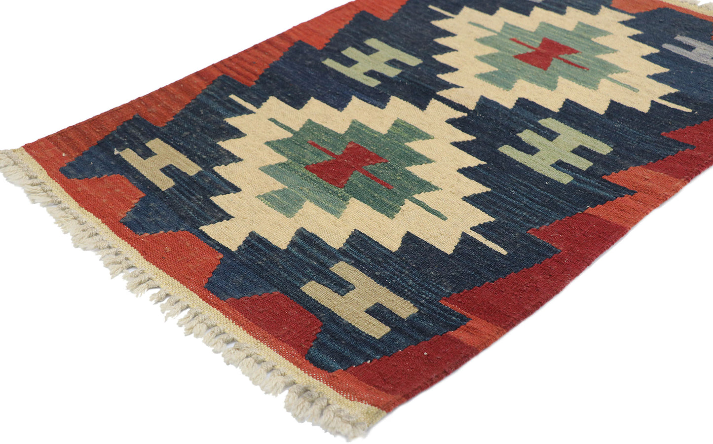 2 x 3 Vintage Persian Shiraz Kilim Rug 77911