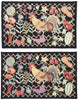 3 x 4 Vintage Rooster Hooked Rug 77918
