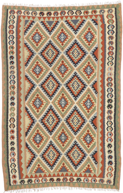 7 x 10 Vintage Persian Shiraz Kilim Rug 77919