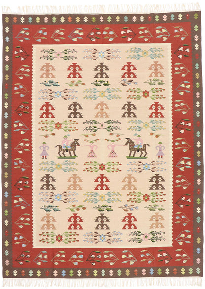 9 x 12 Vintage Oltenian Romanian Kilim Rug 77920