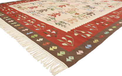 9 x 12 Vintage Oltenian Romanian Kilim Rug 77920