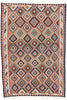 7 x 9 Vintage Persian Shiraz Kilim Rug 77923