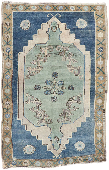5 x 8 Vintage Turkish Oushak Rug 77927