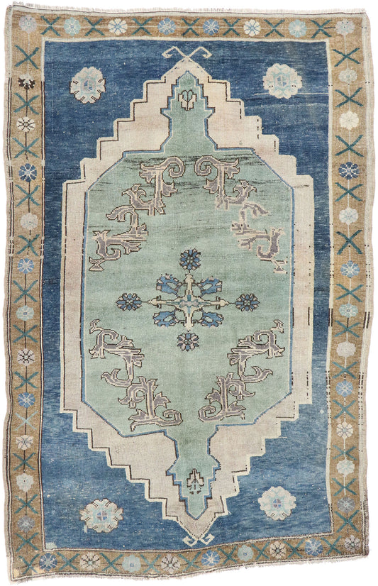 5 x 8 Vintage Turkish Oushak Rug 77927