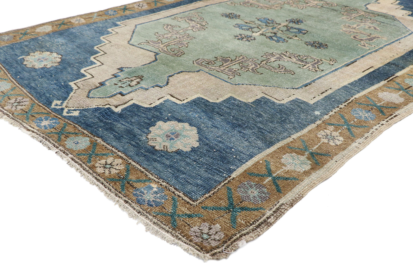 5 x 8 Vintage Turkish Oushak Rug 77927