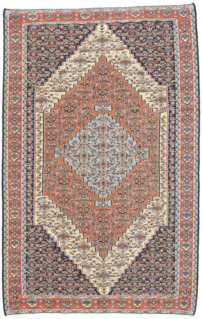 5 x 8 Vintage Persian Senneh Kilim Rug 77929