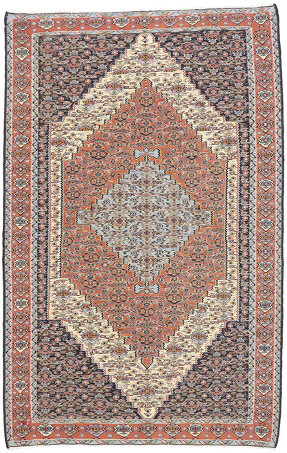 5 x 8 Vintage Persian Senneh Kilim Rug 77929