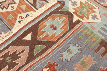 6 x 9 Vintage Persian Shiraz Kilim Rug 77931