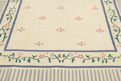 6 x 9 Vintage Indian Dhurrie Rug 77934
