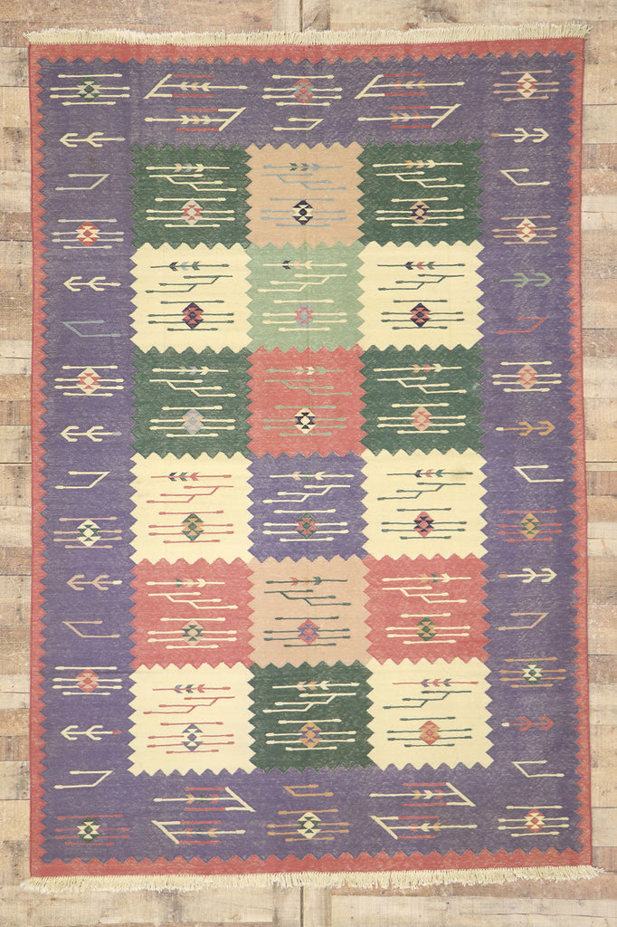 6 x 9 Vintage Oltenian Romanian Kilim Rug 77936