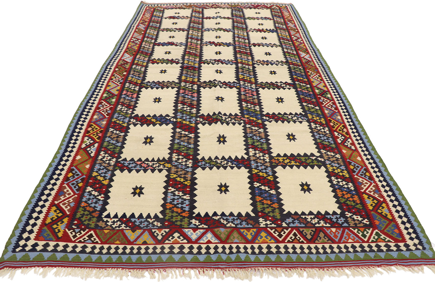 5 x 10 Vintage Persian Bijar Kilim Rug 77941