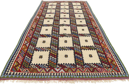 5 x 10 Vintage Persian Bijar Kilim Rug 77941