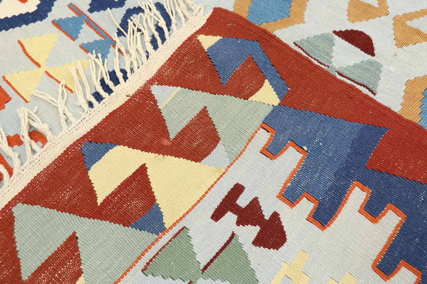 7 x 9 Vintage Persian Bijar Kilim Rug 77945