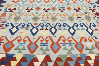 7 x 9 Vintage Persian Bijar Kilim Rug 77945