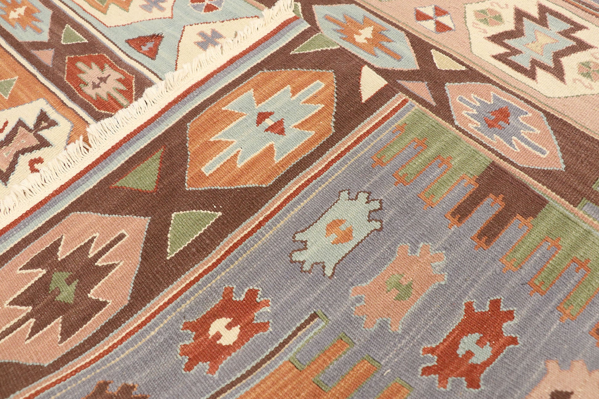 6 x 8 Vintage Persian Shiraz Kilim Rug 77946