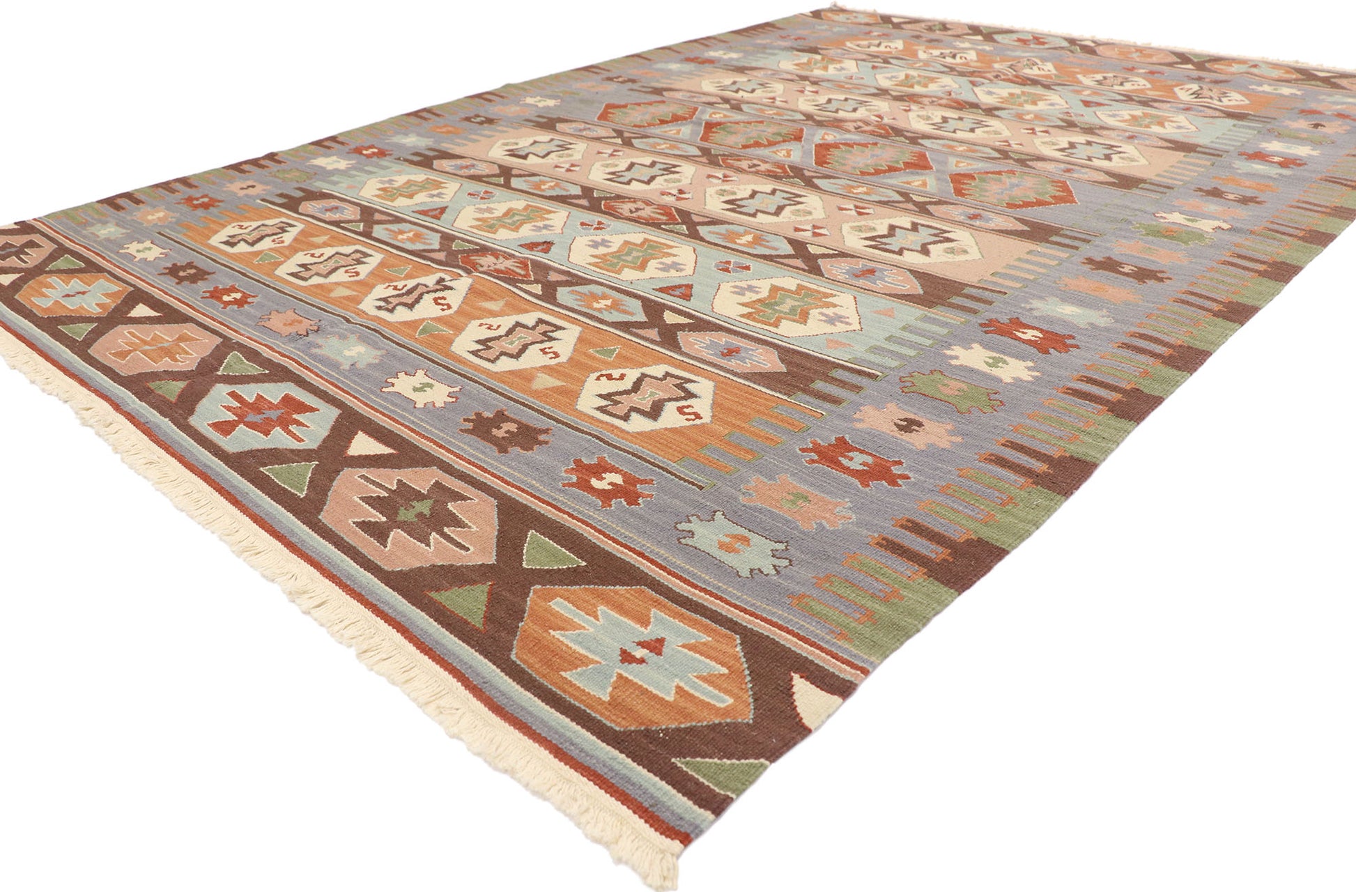 6 x 8 Vintage Persian Shiraz Kilim Rug 77946