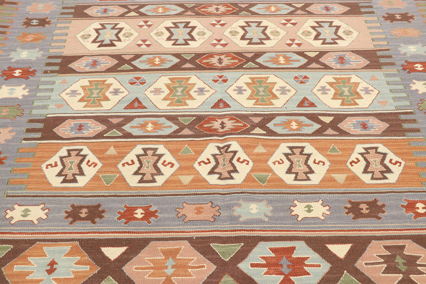 6 x 8 Vintage Persian Shiraz Kilim Rug 77946