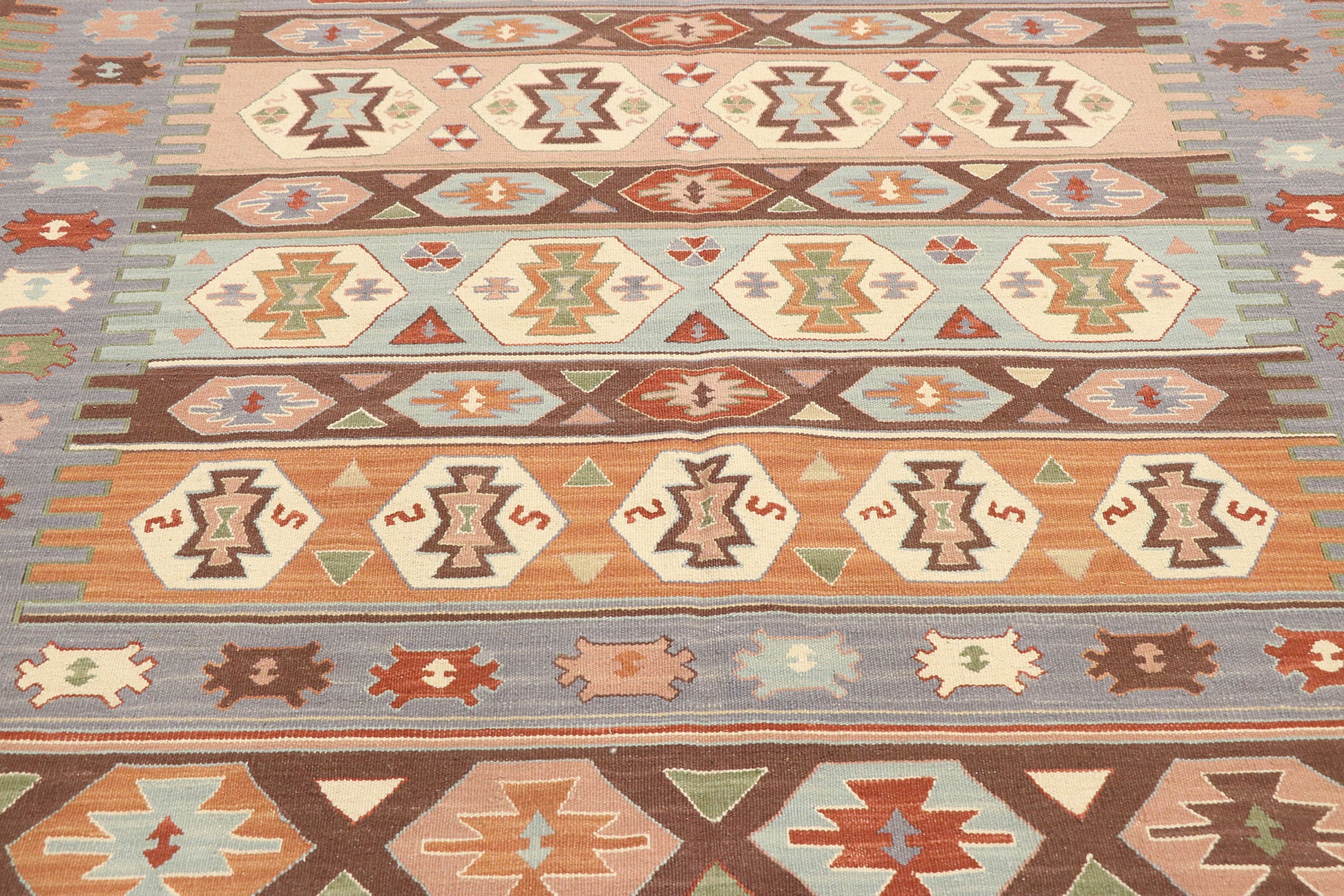 6 x 8 Vintage Persian Shiraz Kilim Rug 77946