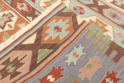6 x 9 Vintage Persian Shiraz Kilim Rug 77949