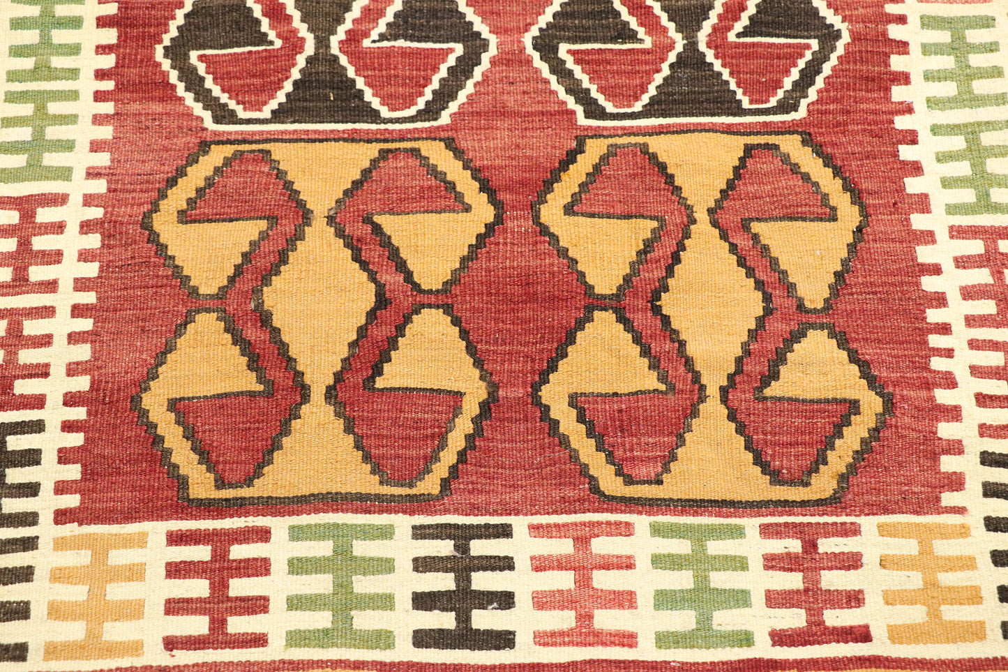 3 x 4 Vintage Persian Shiraz Kilim Rug 77950