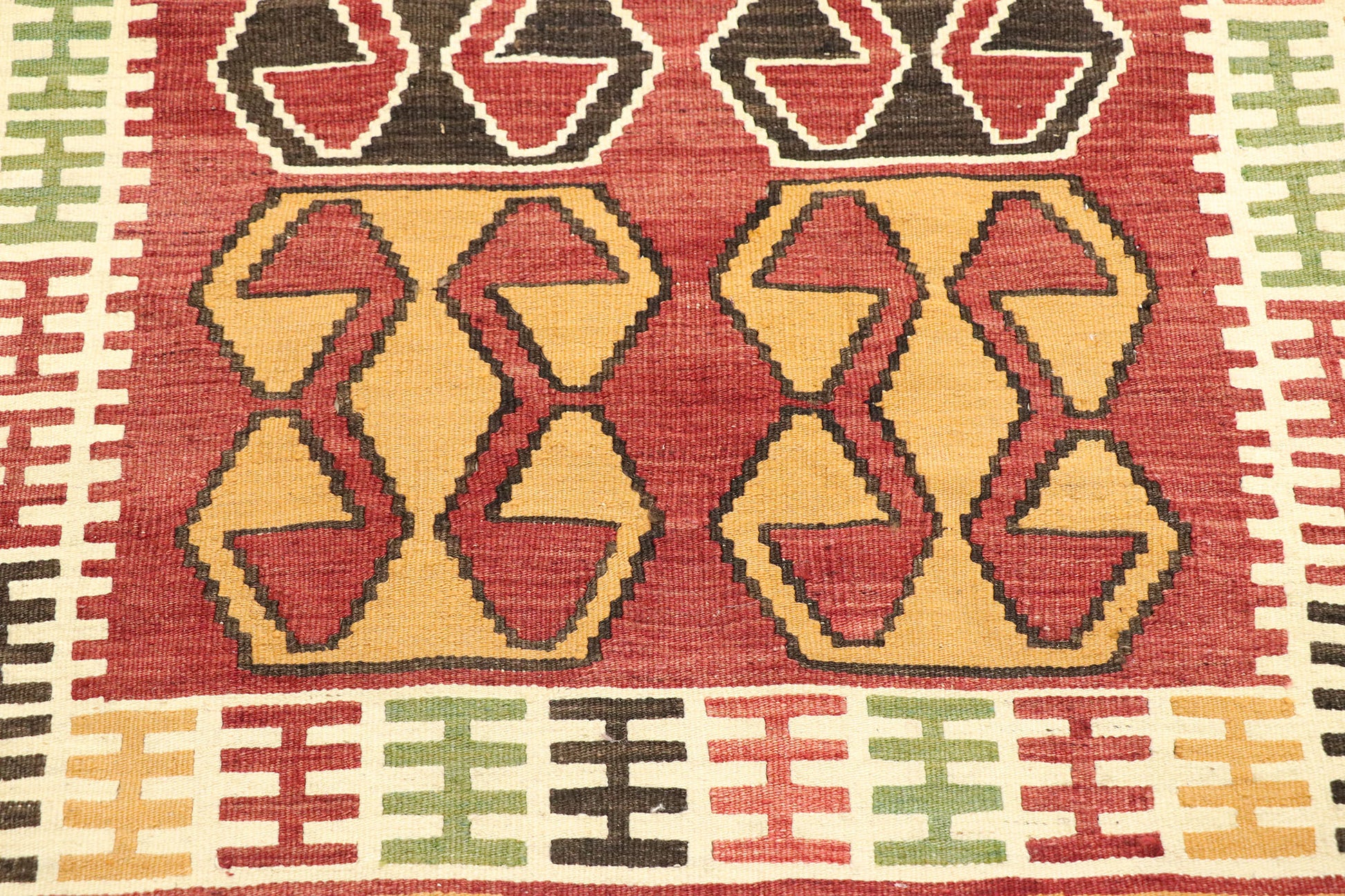 3 x 4 Vintage Persian Shiraz Kilim Rug 77950