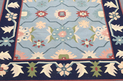 4 x 6 Vintage Romanian Floral Kilim Rug 77954