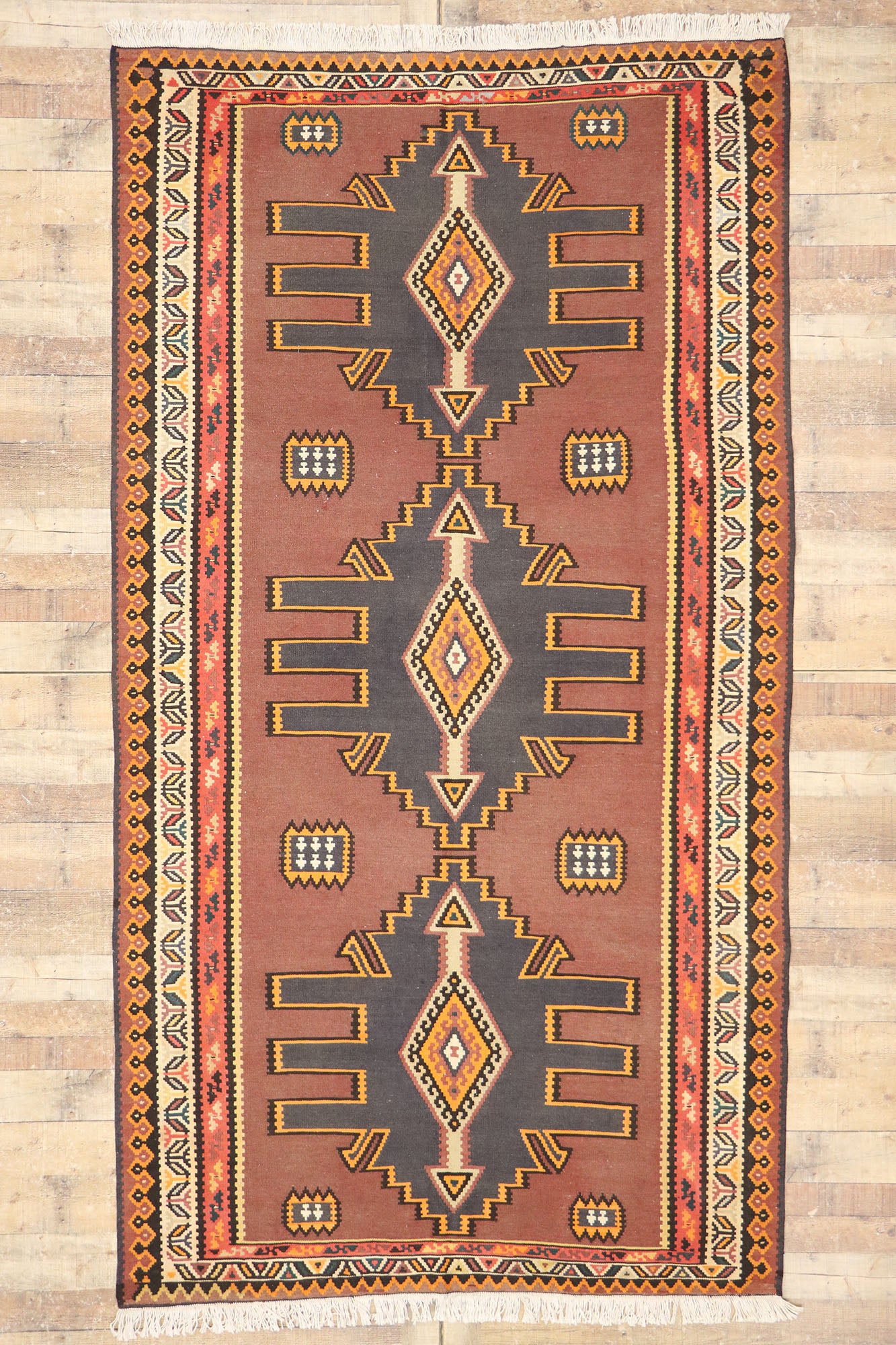 6 x 10 Vintage Turkish Kilim Rug 77956