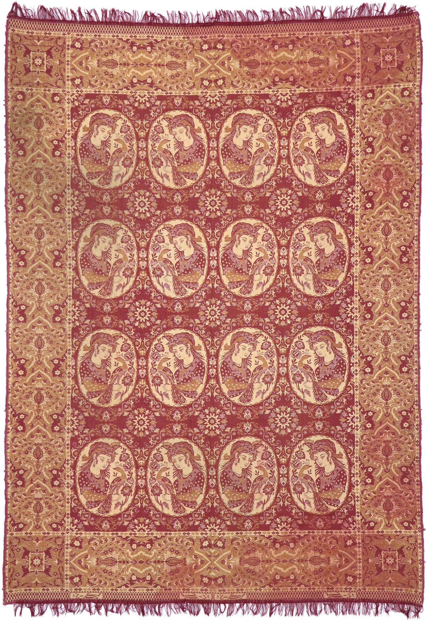 6 x 9 Vintage Persian Pictorial Rug 77960
