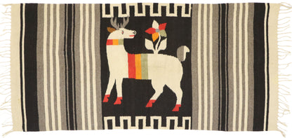 3 x 5 Vintage Mexican Kilim Sarape Rug 77962