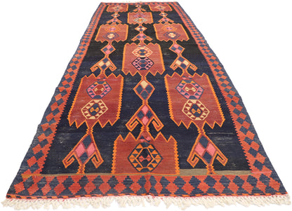 5 x 14 Vintage Persian Azerbaijan Kilim Rug 77967