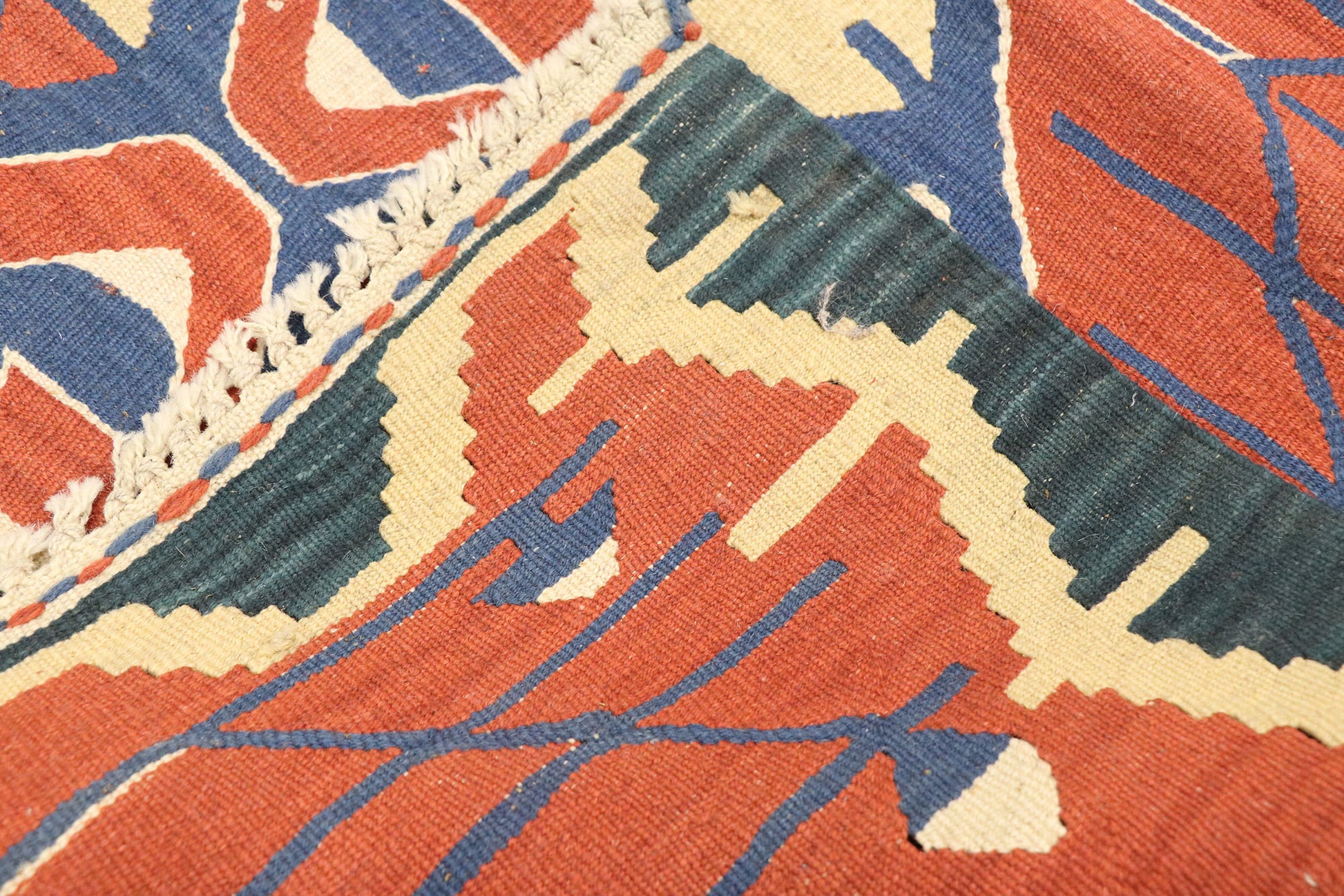 3 x 4 Vintage Persian Shiraz Kilim Rug 77971
