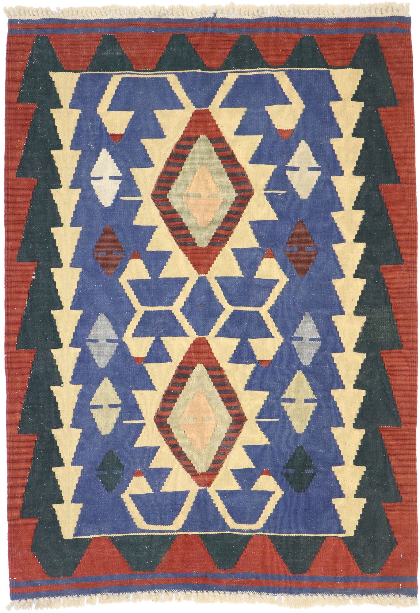 3 x 4 Vintage Persian Shiraz Kilim Rug 77973