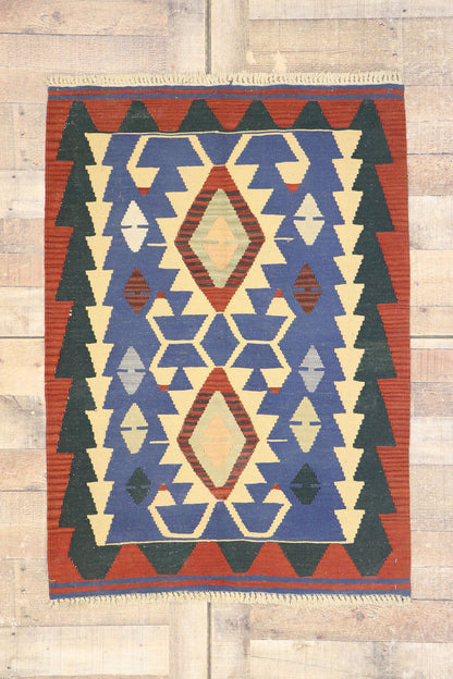 3 x 4 Vintage Persian Shiraz Kilim Rug 77973