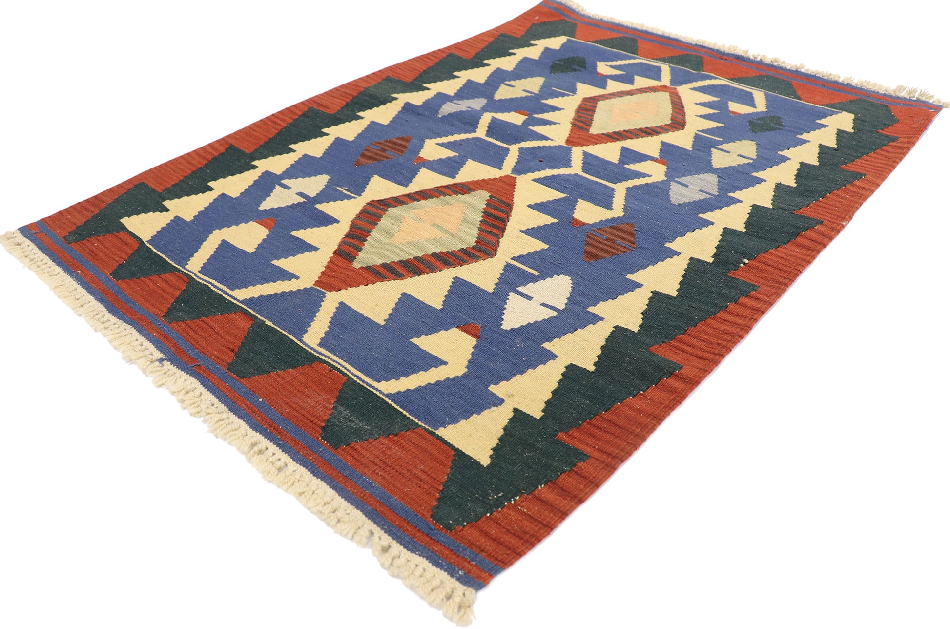 3 x 4 Vintage Persian Shiraz Kilim Rug 77973