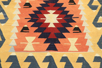 4 x 5 Vintage Persian Shiraz Kilim Rug 77974