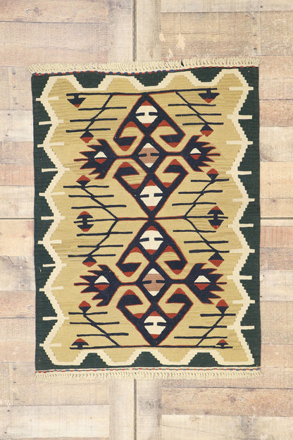 3 x 4 Vintage Persian Shiraz Kilim Rug 77978
