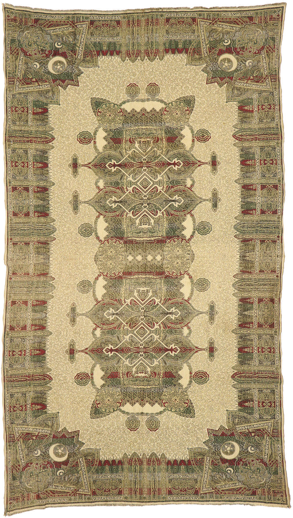 5 x 8 Vintage Granada Spanish Embroidered Textile 77984