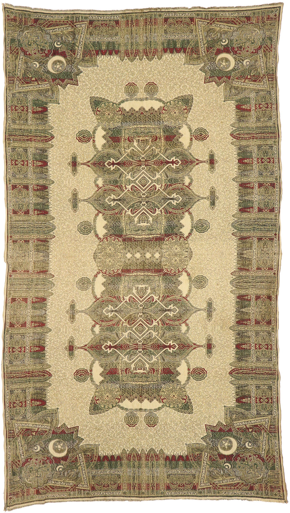 5 x 8 Vintage Granada Spanish Embroidered Textile 77984