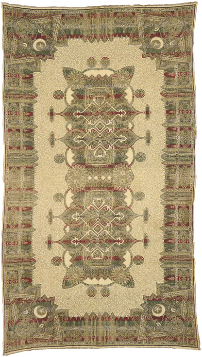 5 x 8 Vintage Granada Spanish Embroidered Textile 77984