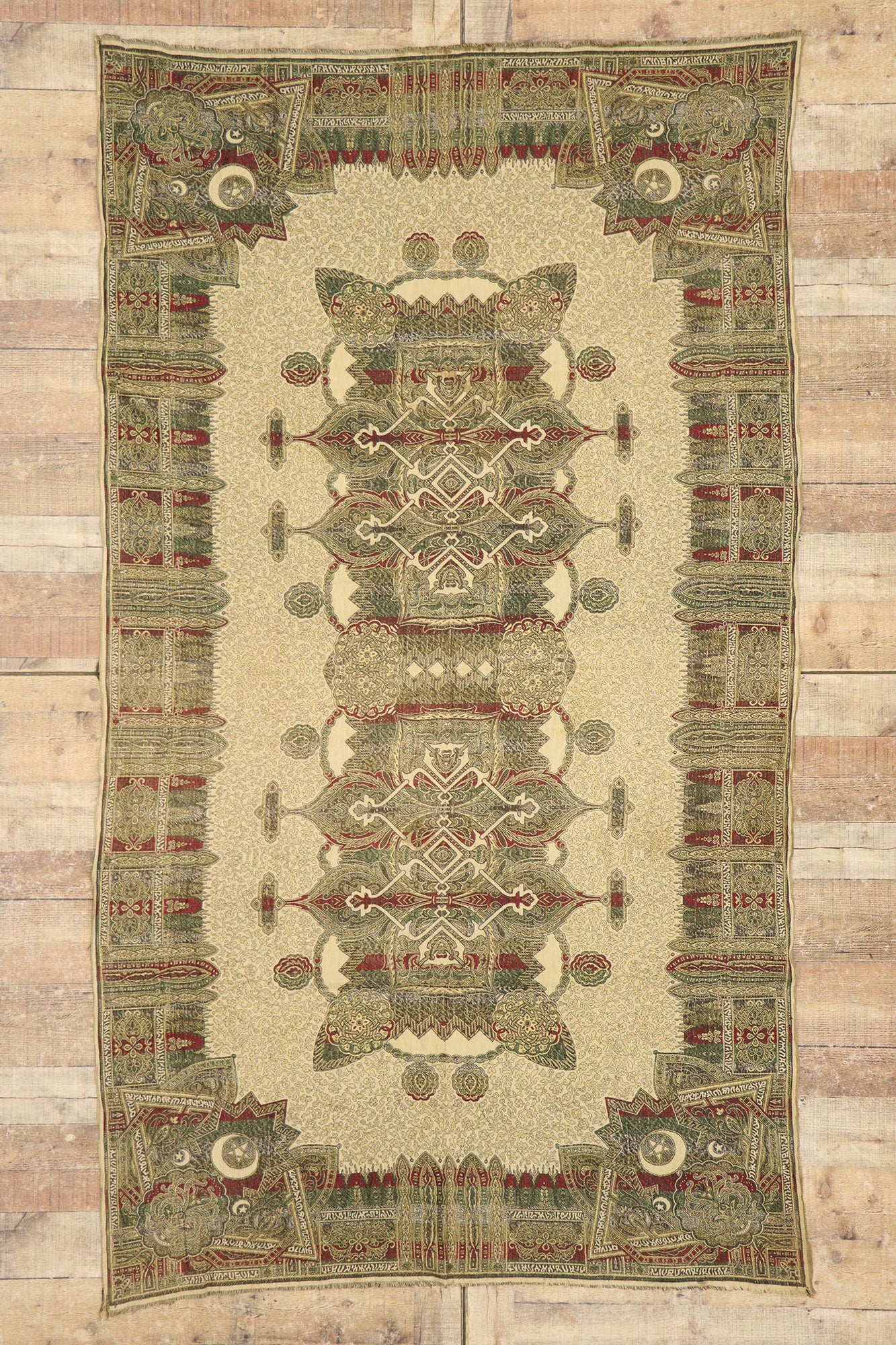 5 x 8 Vintage Granada Spanish Embroidered Textile 77984