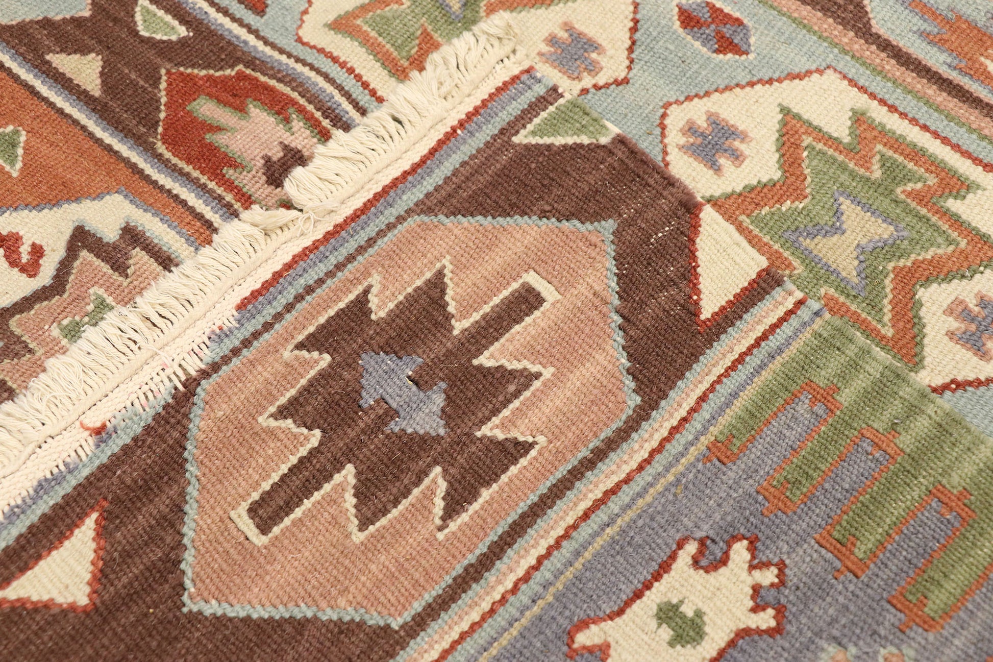 4 x 6 Vintage Persian Shiraz Kilim Rug 77988